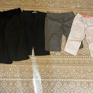 Stylish Cropped Bottoms Set - Black, Gray, White